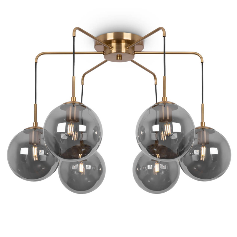 Потолочная люстра Benigno Chandelier Золотой Прозрачный (Transparent) Черный Потолочная люстра Benigno Chandelier Золотой Прозрачный (Transparent) Черный в Твери | Loft Concept