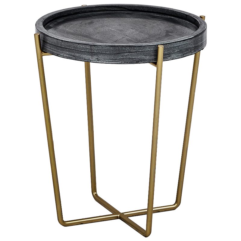 Приставной стол Orlate side table Латунь Черный Приставной стол Orlate side table Латунь Черный в Твери | Loft Concept