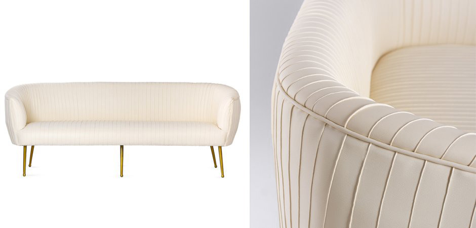Софа Souffle Settee Leather ivory leather Софа Souffle Settee Leather ivory leather - Loft-Concept в Твери
