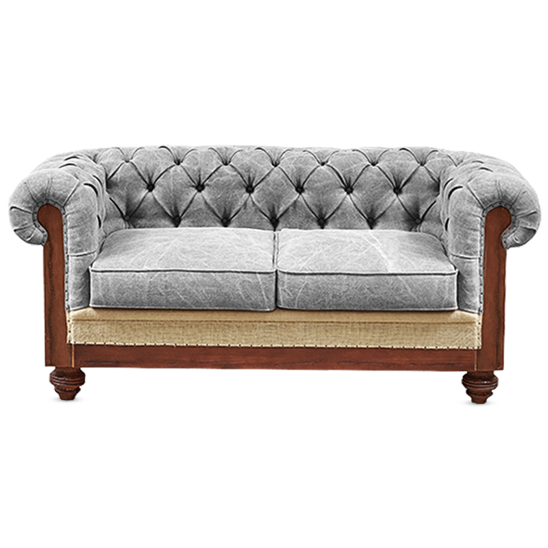 Диван Deconstructed Chesterfield Sofa double Gray Коричневый Бежево-серый Серый в Твери | Loft Concept 