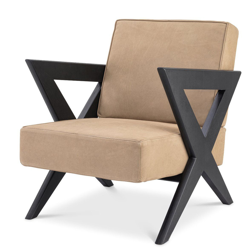 Кресло Eichholtz Chair Felippe Черный Бежевый Кресло Eichholtz Chair Felippe Черный Бежевый в Твери | Loft Concept