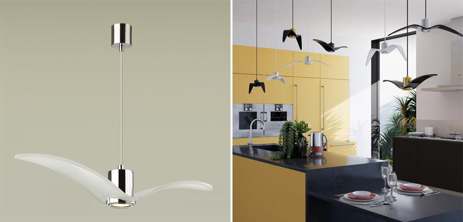 Подвесной светильник Seagull Scope Chrome белый Подвесной светильник Seagull Scope Chrome белый - Loft-Concept в Твери