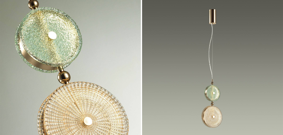 Подвесной светодиодный светильник Peony Yellow&Green - фото №1