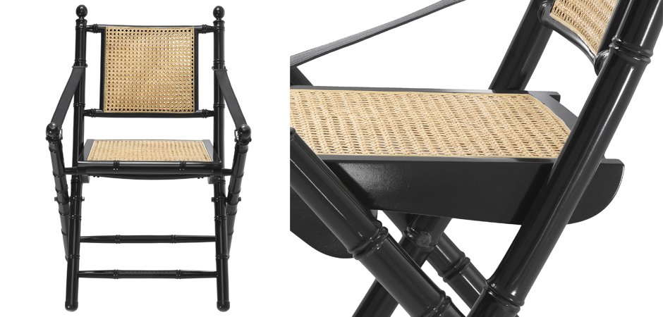 Стул Eichholtz Folding Chair Bolsena Black Стул Eichholtz Folding Chair Bolsena Black - Loft-Concept в Твери