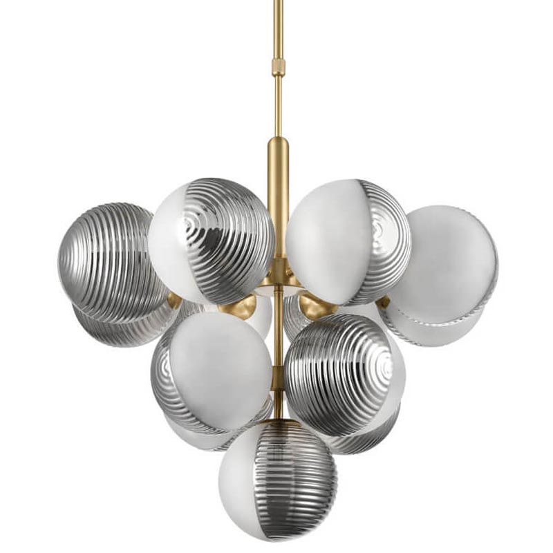 Люстра Ademar Chandelier 13 plafond Золотой Белый Серый в Твери | Loft Concept 