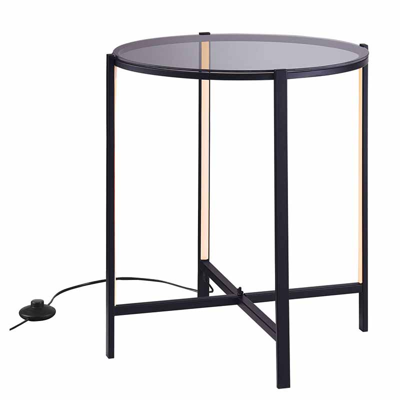 Приставной стол Galia Side Table Black LED Черный Приставной стол Galia Side Table Black LED Черный в Твери | Loft Concept