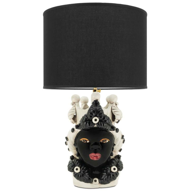 Настольная лампа Table Lamp Moro Lady Eve Black Белый Черный в Твери | Loft Concept 