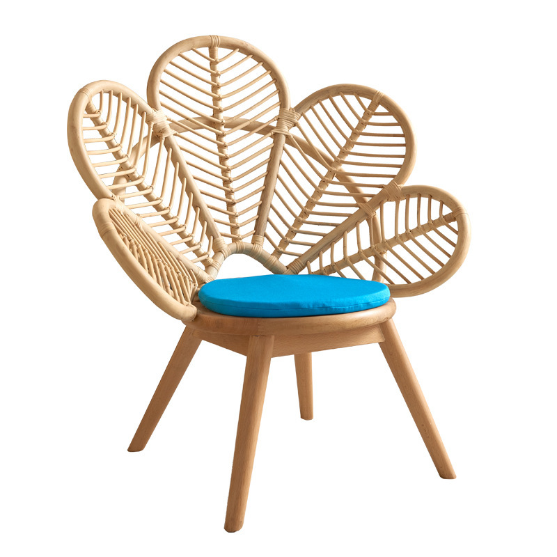 Кресло Braided Flower Chair Древесина Голубой Кресло Braided Flower Chair Древесина Голубой в Твери | Loft Concept