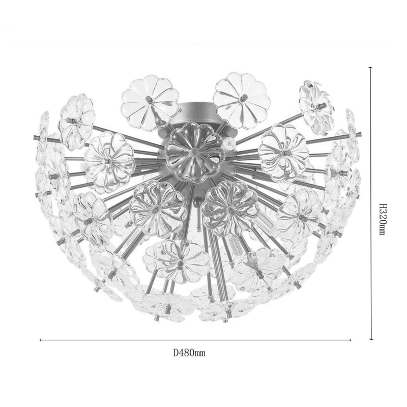 Потолочный Светильник Glass Flowers Sputnik Ceiling Потолочный Светильник Glass Flowers Sputnik Ceiling в Твери