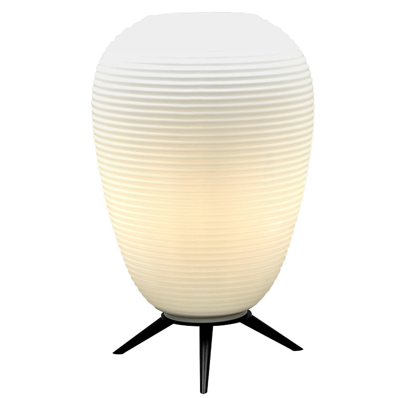Настольная лампа в японском стиле Muir Glass Paper Lamp Белый Черный Настольная лампа в японском стиле Muir Glass Paper Lamp Белый Черный в Твери | Loft Concept