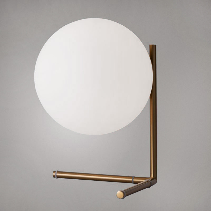 Настольная лампа IC Lighting Flos Table brass Латунь Прозрачный белый Настольная лампа IC Lighting Flos Table brass Латунь Прозрачный белый в Твери | Loft Concept