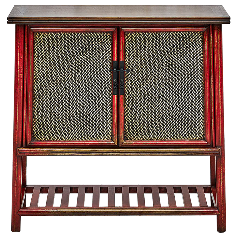 Комод в винтажном стиле дерево и ротанг Johan chest of drawers Бежевый Красный Комод в винтажном стиле дерево и ротанг Johan chest of drawers Бежевый Красный в Твери | Loft Concept