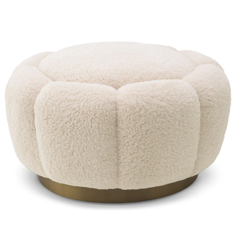 Пуф Eichholtz Ottoman Inger Молочный Латунь Пуф Eichholtz Ottoman Inger Молочный Латунь в Твери | Loft Concept