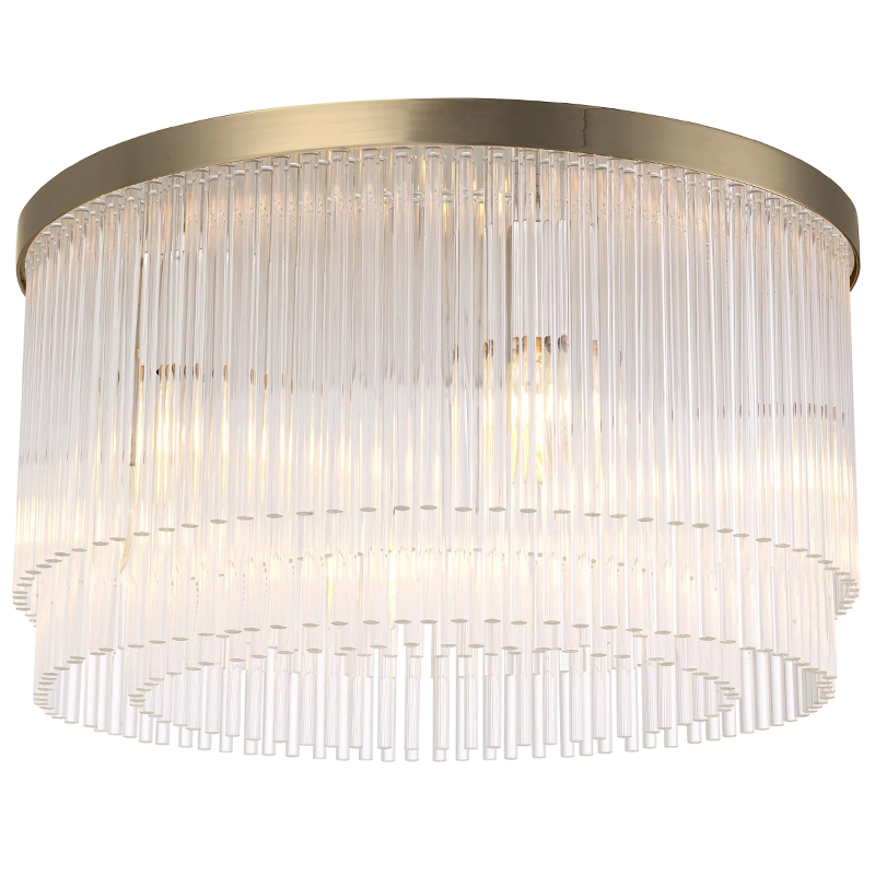 Потолочный светильник Eichholtz Ceiling Lamp Hector Brass Прозрачное Стекло Латунь Потолочный светильник Eichholtz Ceiling Lamp Hector Brass Прозрачное Стекло Латунь в Твери | Loft Concept