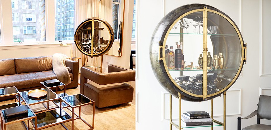 Шкаф Porthole Bar Restoration Hardware Шкаф Porthole Bar Restoration Hardware - Loft-Concept в Твери