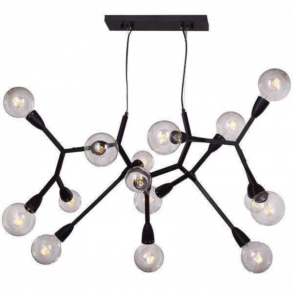 Люстра Polygon Chandelier 15 Black Черный Люстра Polygon Chandelier 15 Black Черный в Твери | Loft Concept