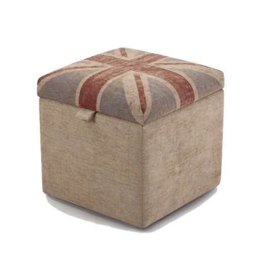 Пуф для хранения Jack Britannia Collection Бежево-серый Пуф для хранения Jack Britannia Collection Бежево-серый в Твери | Loft Concept