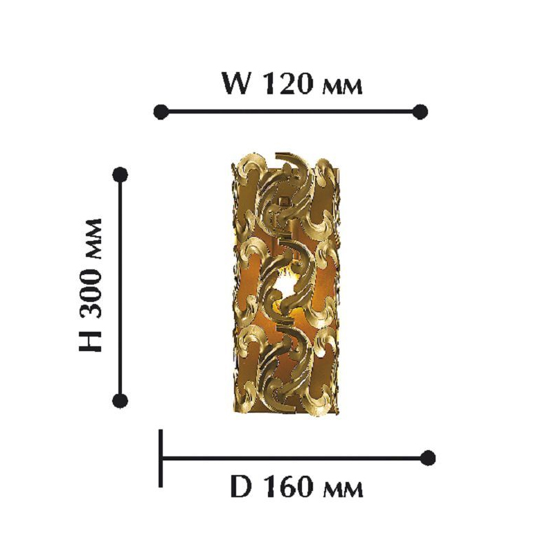 Ажурное бра цвета золота Gold Leaves Ажурное бра цвета золота Gold Leaves в Твери