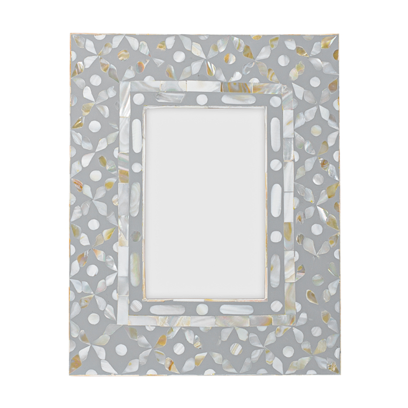 Рама для фото Bone Inlay Pearl Gray S Серый Перламутровый Рама для фото Bone Inlay Pearl Gray S Серый Перламутровый в Твери | Loft Concept