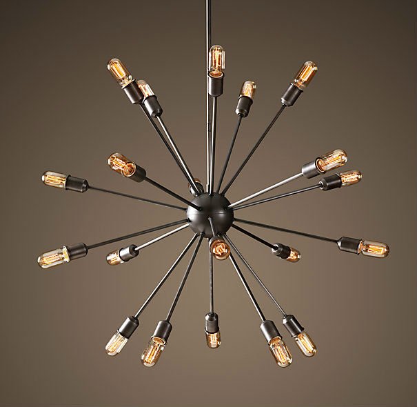 Люстра Loft Industrial Sputnik Chandelier 100 Черный в Твери | Loft Concept 