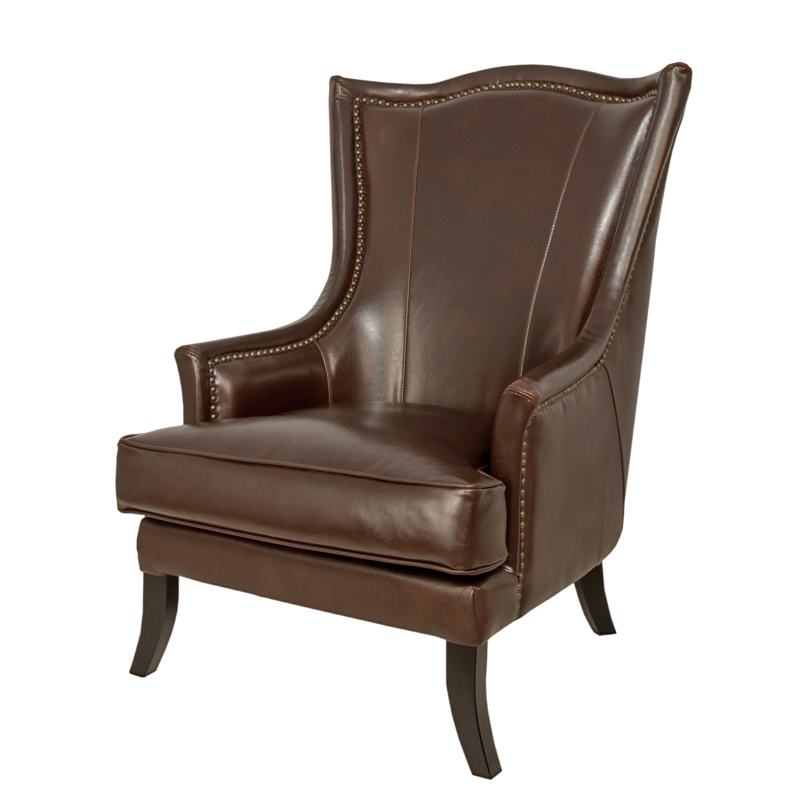 Кресло Gregoir Armchair натуральная кожа Коричневый Кресло Gregoir Armchair натуральная кожа Коричневый в Твери | Loft Concept
