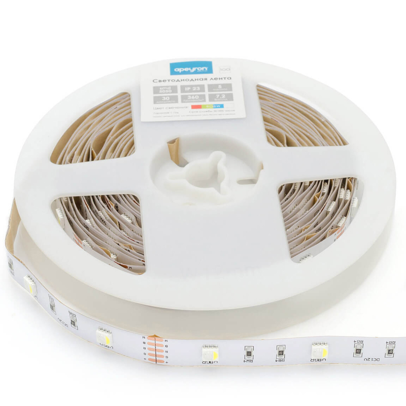 Светодиодная лента 7,2W/m 30Led/m 5050SMD разноцветная Белый Светодиодная лента 7,2W/m 30Led/m 5050SMD разноцветная Белый в Твери | Loft Concept