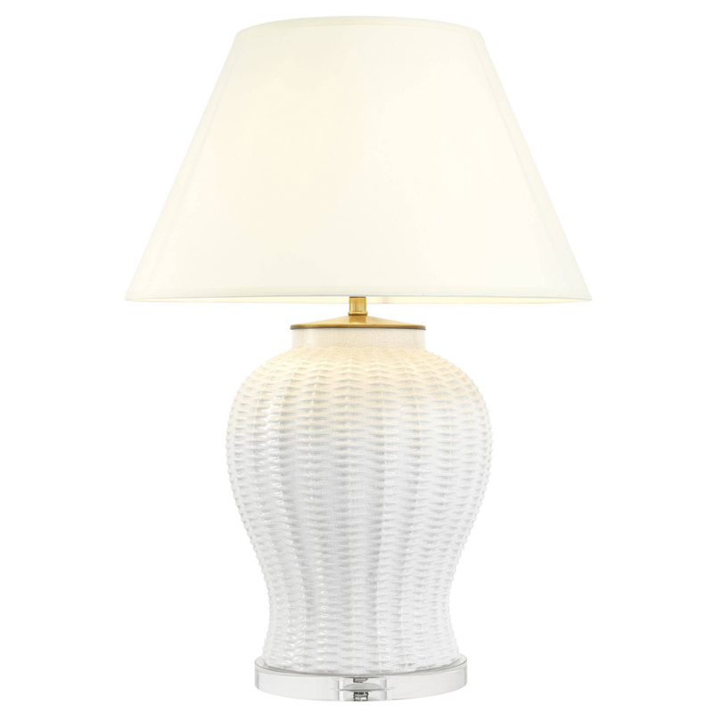 Настольная лампа Eichholtz Table Lamp Meyers Белый Прозрачный (Transparent) Настольная лампа Eichholtz Table Lamp Meyers Белый Прозрачный (Transparent) в Твери | Loft Concept