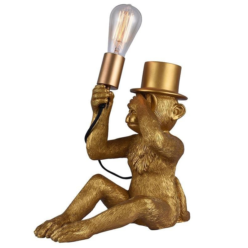 Настольная лампа Circus Monkey Table lamp Золотой Черный Настольная лампа Circus Monkey Table lamp Золотой Черный в Твери | Loft Concept
