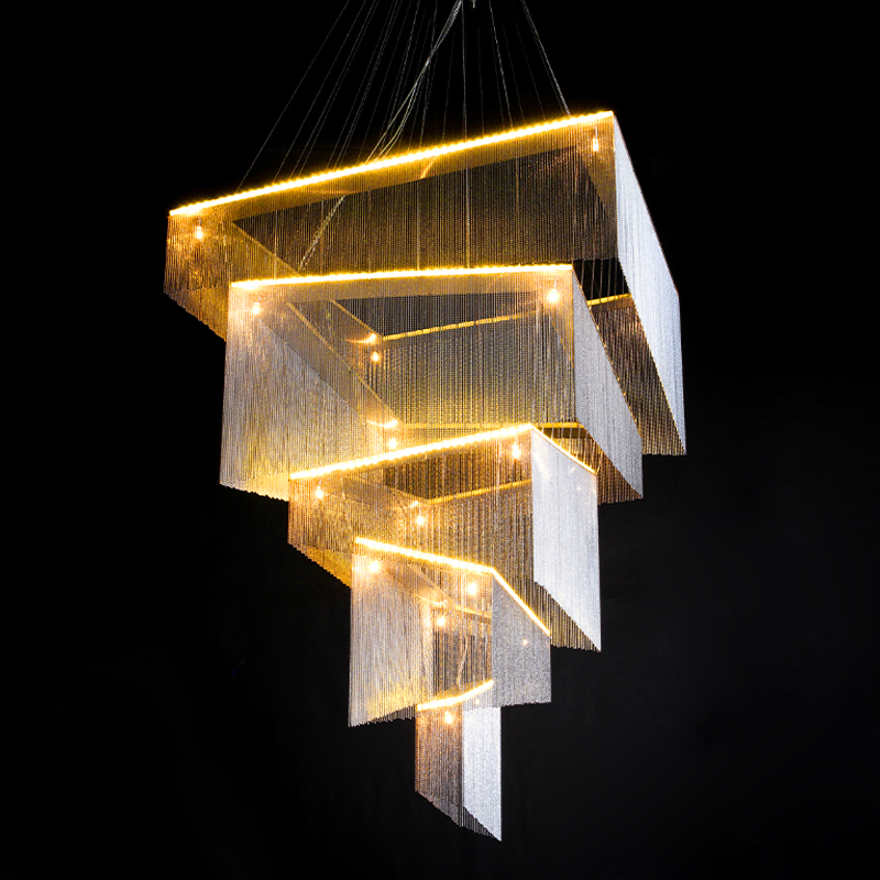 Люстра Золотые цепочки Willowlamp Geometric Storm Gold Золотой Люстра Золотые цепочки Willowlamp Geometric Storm Gold Золотой в Твери | Loft Concept