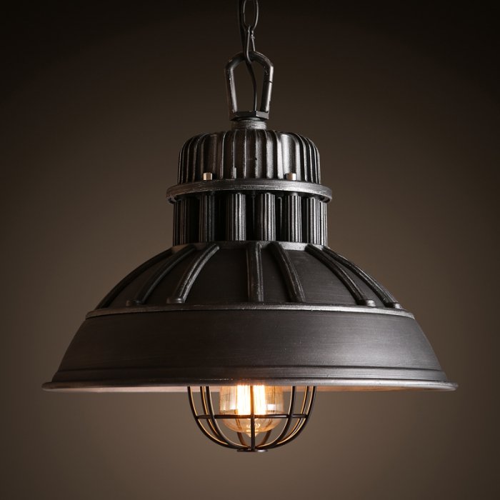 Подвесной светильник Loft Industrial Metal Cage Elder Черный Подвесной светильник Loft Industrial Metal Cage Elder Черный в Твери | Loft Concept