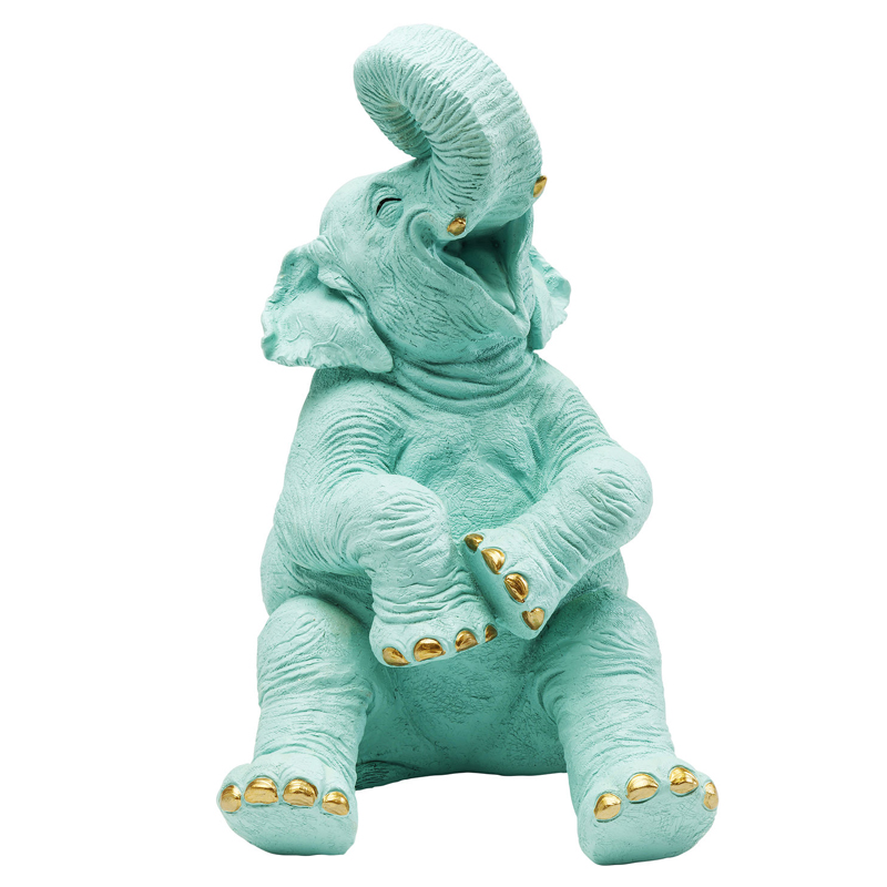 Статуэтка Funny Animals Elephant Голубой Золотой Статуэтка Funny Animals Elephant Голубой Золотой в Твери | Loft Concept