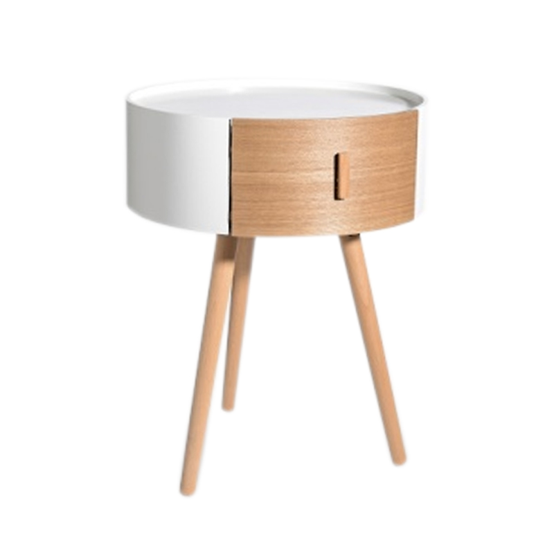 Тумбочка Stockholm White & Beige Сircle Белый Бежевый Тумбочка Stockholm White & Beige Сircle Белый Бежевый в Твери | Loft Concept