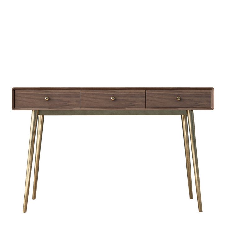 Консоль Walnut console Орех Глянцевое золото Консоль Walnut console Орех Глянцевое золото в Твери | Loft Concept