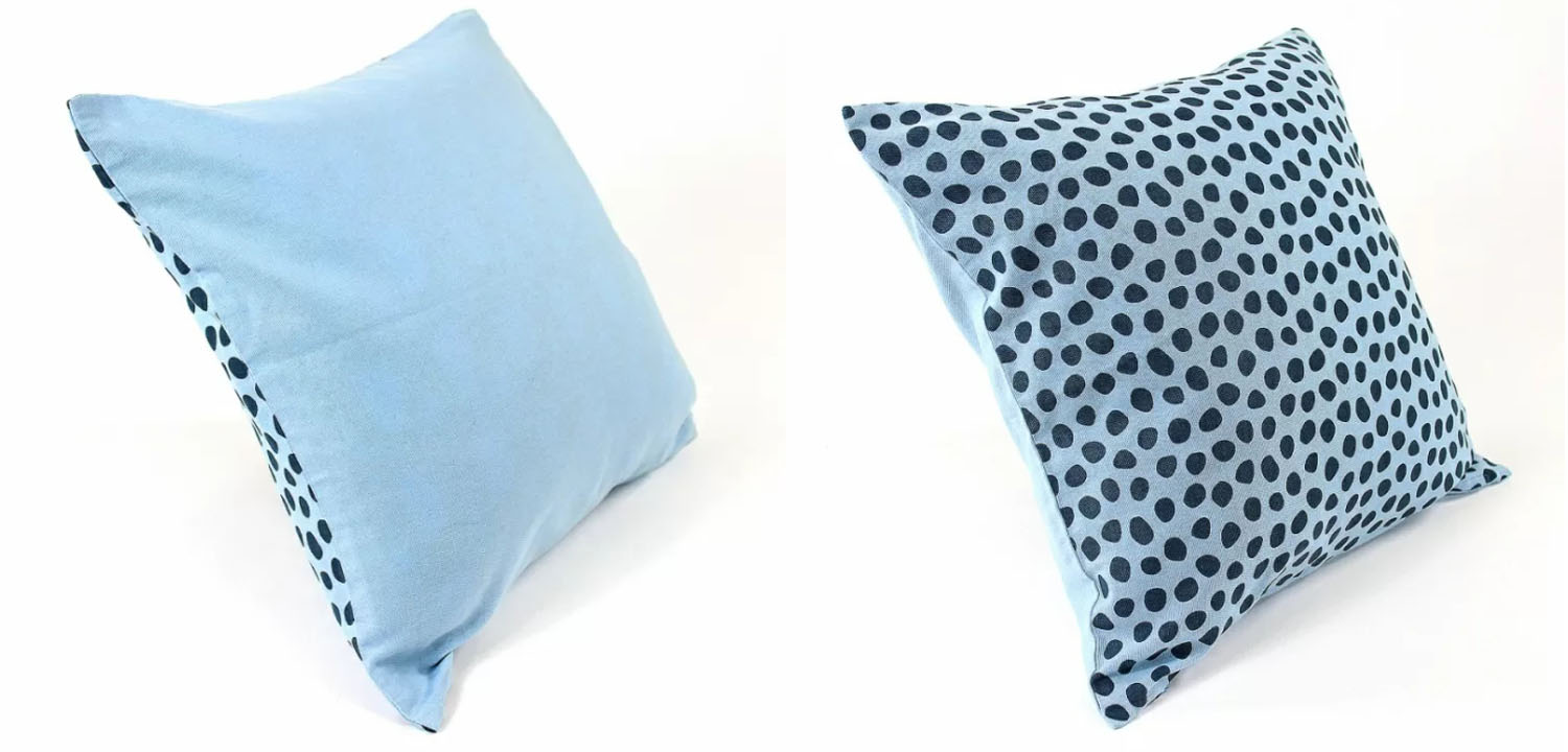 Чехол на подушку Spotted Look blue - фото