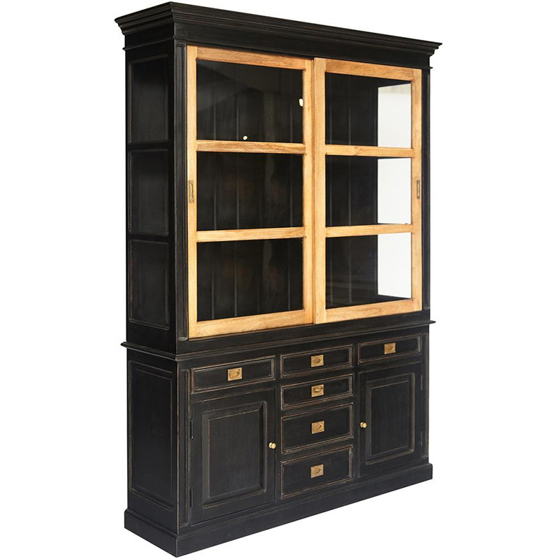 Витрина Provence Sylvie Showcase small Черный Древесина Витрина Provence Sylvie Showcase small Черный Древесина в Твери | Loft Concept