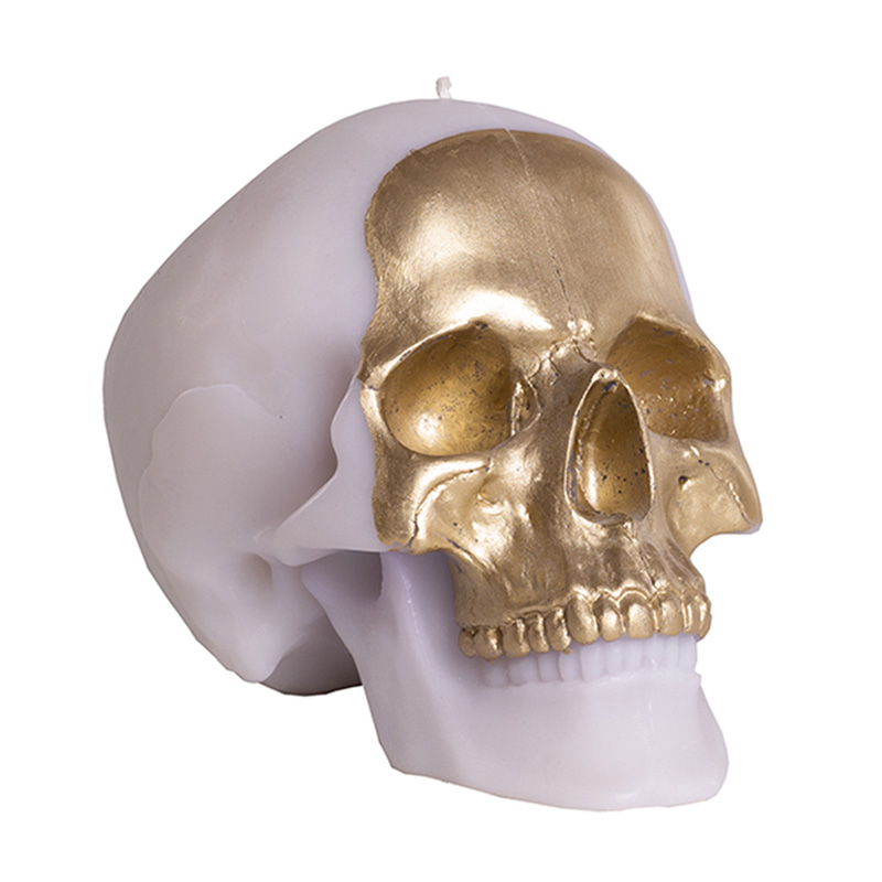 Свеча Gold Skull Белый Золотой Свеча Gold Skull Белый Золотой в Твери | Loft Concept