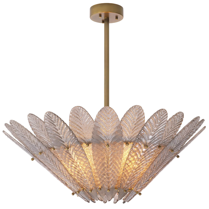 Люстра Eichholtz Chandelier Scala Латунь Стекло Смок Люстра Eichholtz Chandelier Scala Латунь Стекло Смок в Твери | Loft Concept
