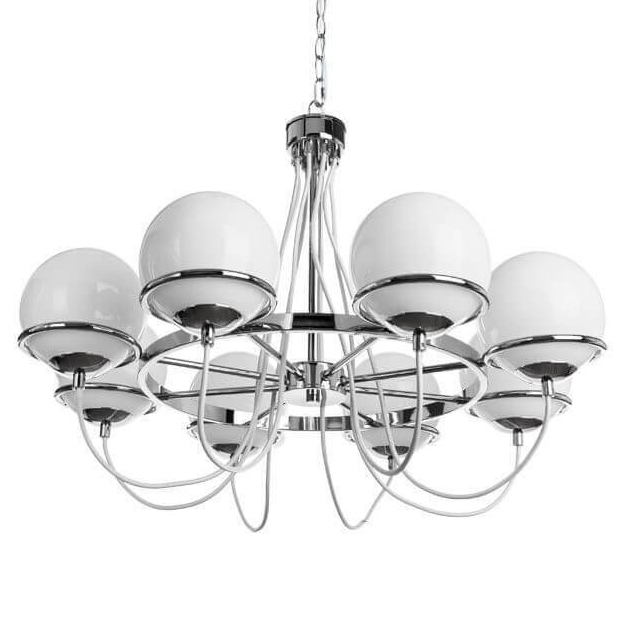 Люстра Melissa Chandelier Chromium Хром Белый Люстра Melissa Chandelier Chromium Хром Белый в Твери | Loft Concept