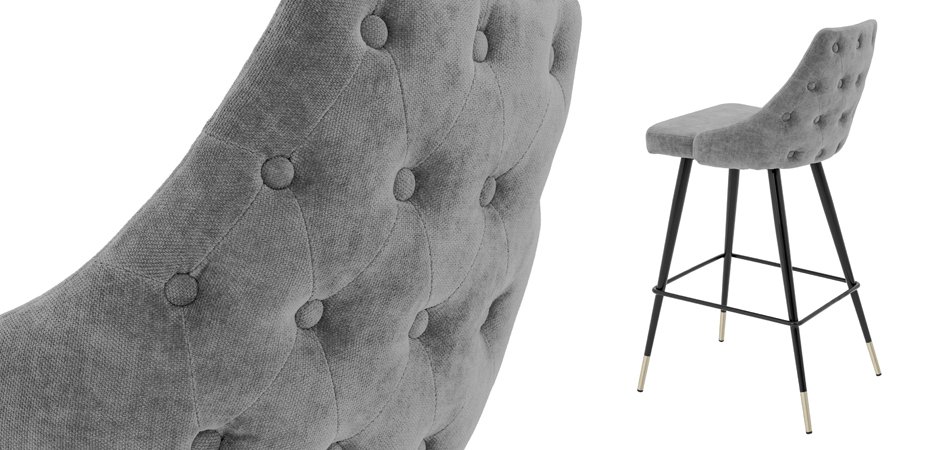 Барный стул Eichholtz Bar Stool Cedro Grey Барный стул Eichholtz Bar Stool Cedro Grey - Loft-Concept в Твери
