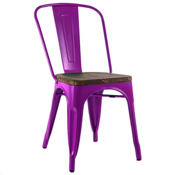 Кухонный стул Tolix Chair Wood Purple Пурпурный Пурпурный Коричневый Кухонный стул Tolix Chair Wood Purple Пурпурный Пурпурный Коричневый в Твери | Loft Concept