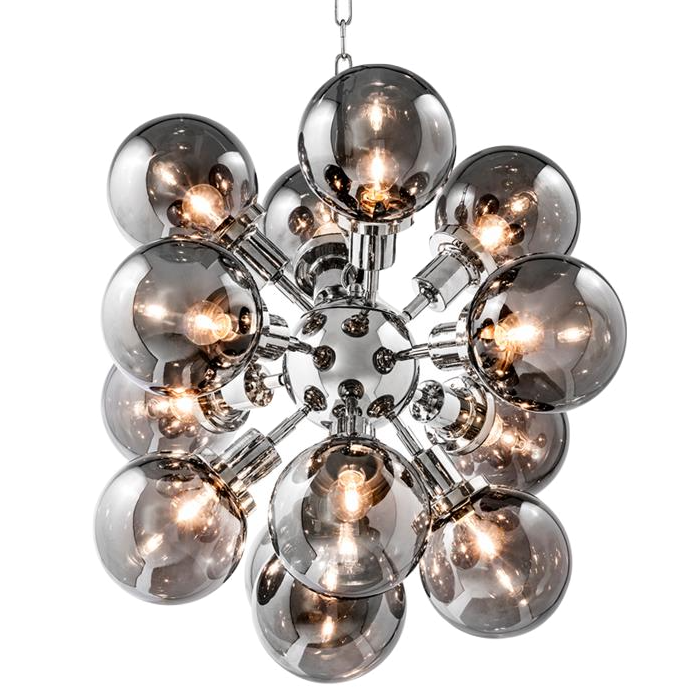 Люстра Chandelier Ludlow Nickel Никель Дымчатый (Smoke) Люстра Chandelier Ludlow Nickel Никель Дымчатый (Smoke) в Твери | Loft Concept