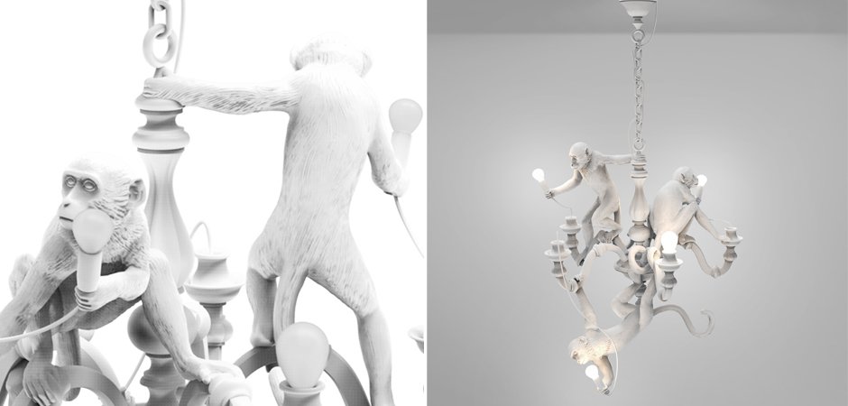 Люстра Seletti Monkey Chandelier White - Loft-Concept в Твери