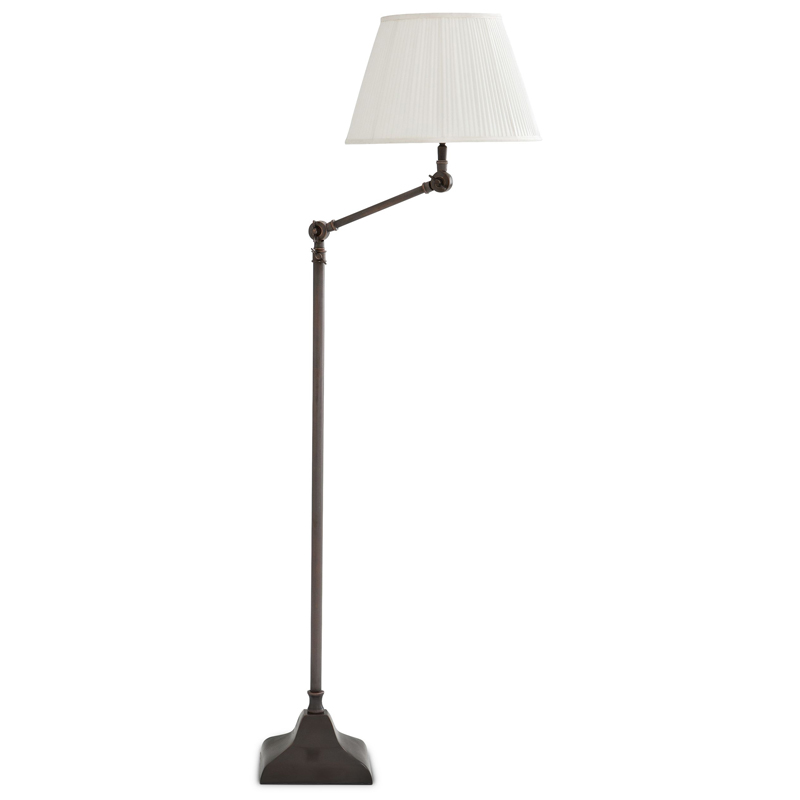 Торшер Eichholtz Floor Lamp Medea Темная бронза Белый Торшер Eichholtz Floor Lamp Medea Темная бронза Белый в Твери | Loft Concept