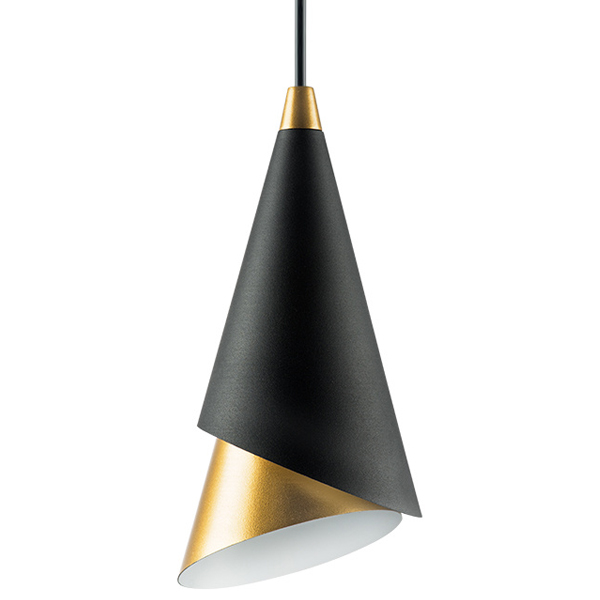Подвесной светильник Lucio Black and Gold One Черный Золотой Подвесной светильник Lucio Black and Gold One Черный Золотой в Твери | Loft Concept