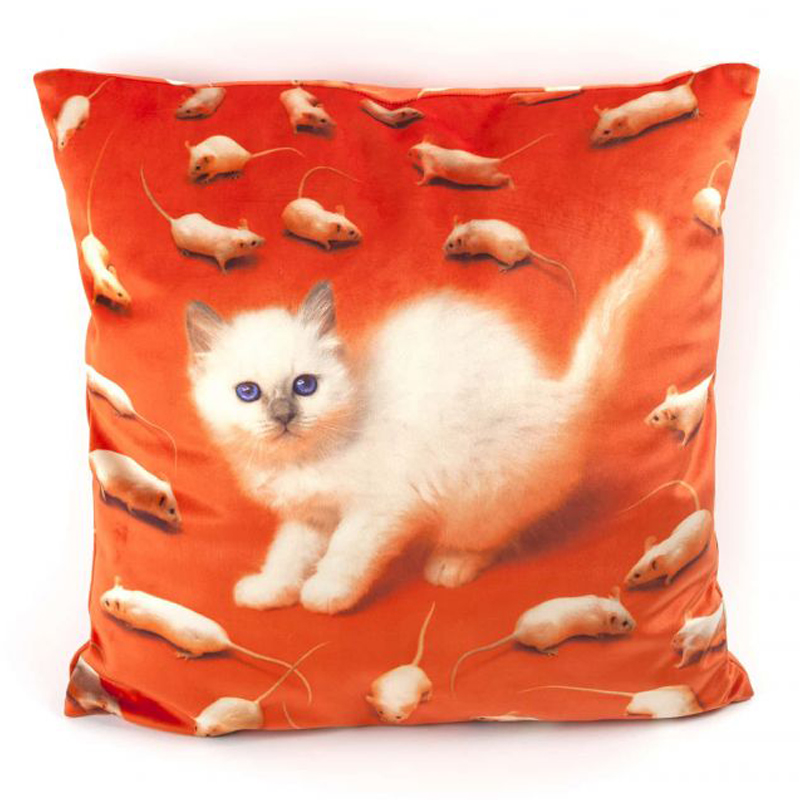 Подушка Seletti Cushion Kitten Мульти в Твери | Loft Concept 