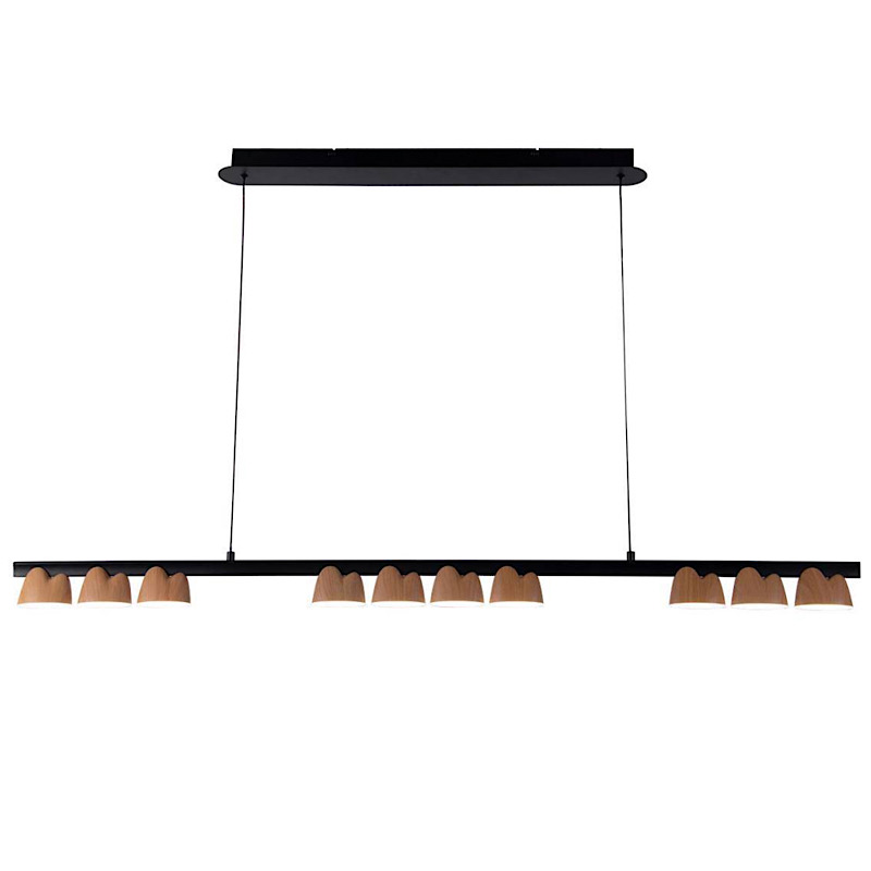 Люстра Collection Wooden Eco Light 135 Черный матовый Прозрачный в Твери | Loft Concept 