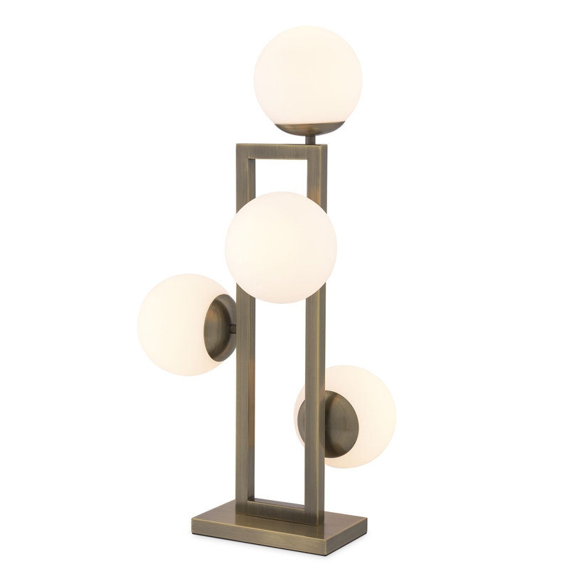 Настольная лампа Eichholtz Table Lamp Pascal brass Латунь Белое матовое стекло Настольная лампа Eichholtz Table Lamp Pascal brass Латунь Белое матовое стекло в Твери | Loft Concept