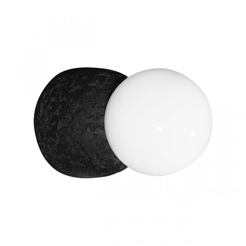 Бра Sea foam Black диаметр 10 Белый Черный Бра Sea foam Black диаметр 10 Белый Черный в Твери | Loft Concept
