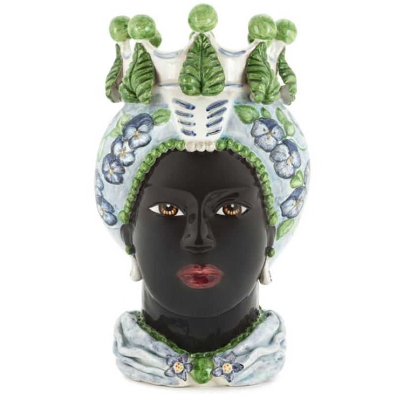 Ваза VASE MORO LADY VIOLET Черный Зеленый Фиолетовый Голубой Ваза VASE MORO LADY VIOLET Черный Зеленый Фиолетовый Голубой в Твери | Loft Concept