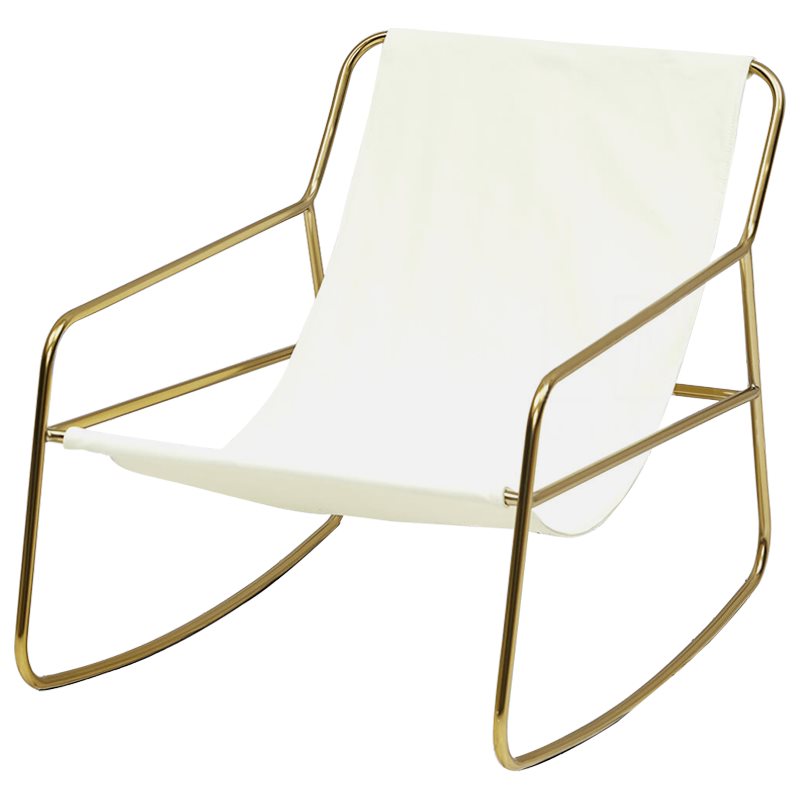 Кресло-качалка Etienne Chair Белый Золотой Кресло-качалка Etienne Chair Белый Золотой в Твери | Loft Concept